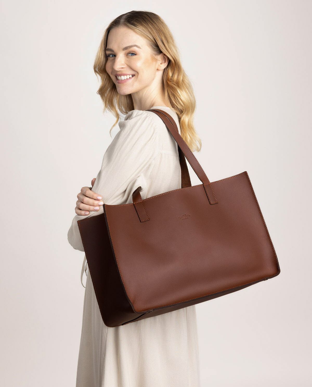 Agatha Tote bag handbag shoulder bag leather bag brown leather