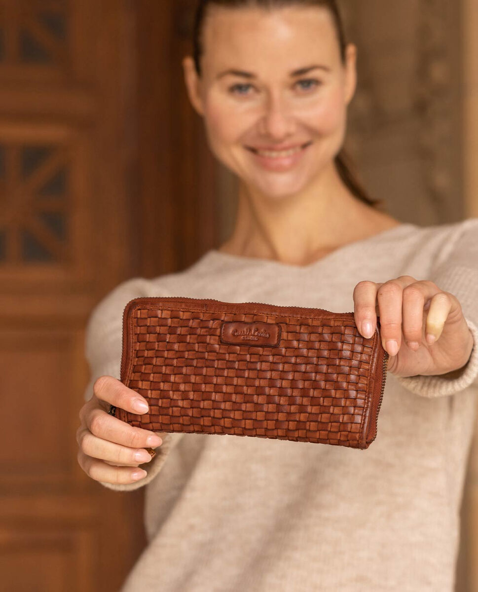 Leather wallets and purses