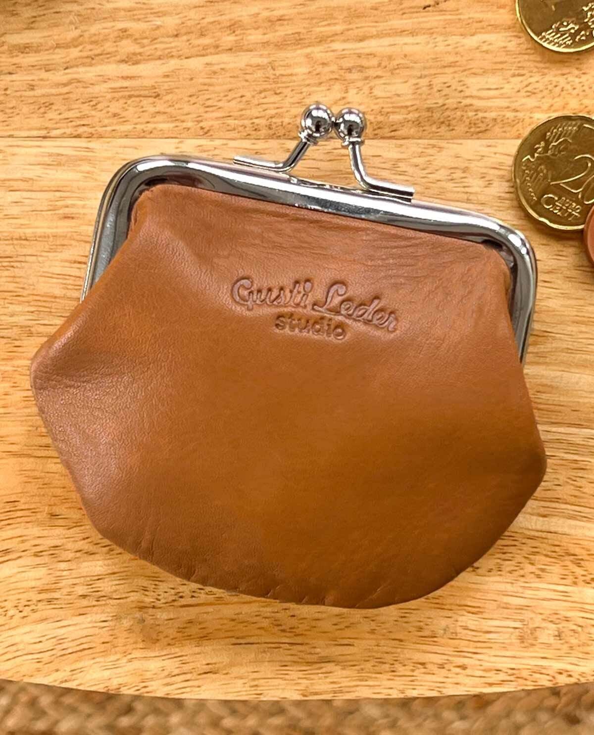 Leather clasp purse sale