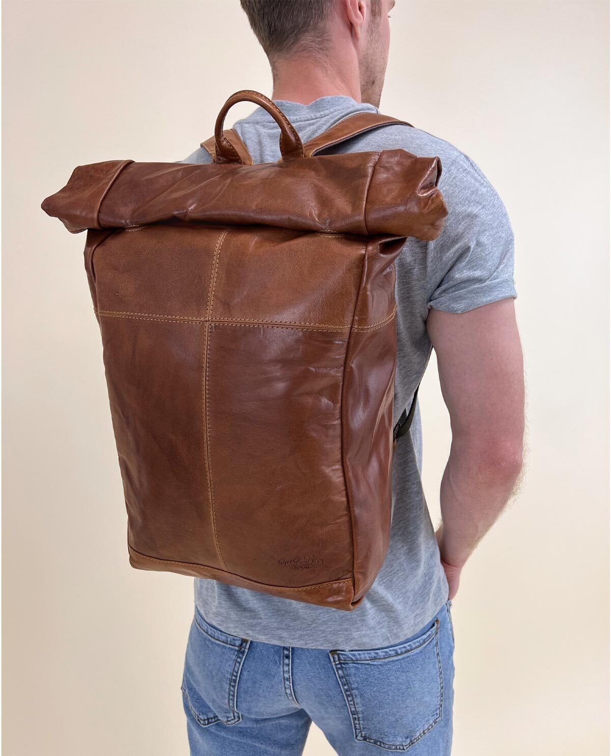 Elegant leather backpack hotsell