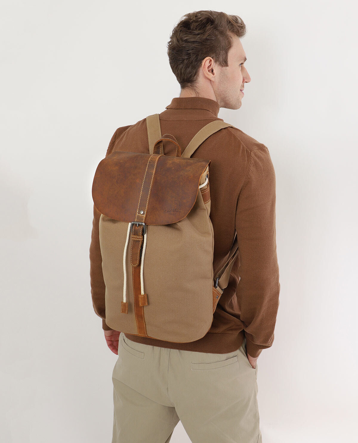 Leather backpack Paula L at gusti leather