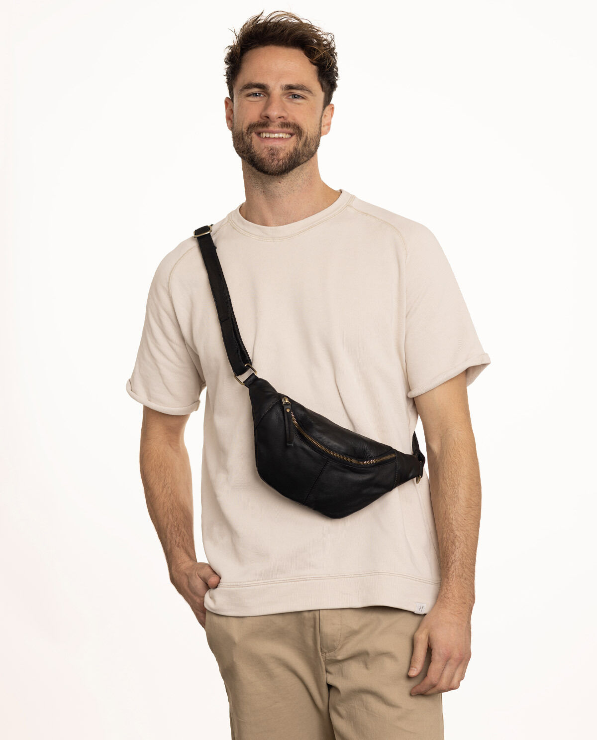 Mens black bum bag sale