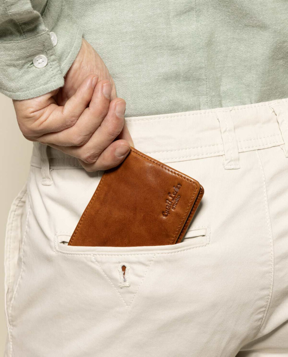 Leather wallets and purses