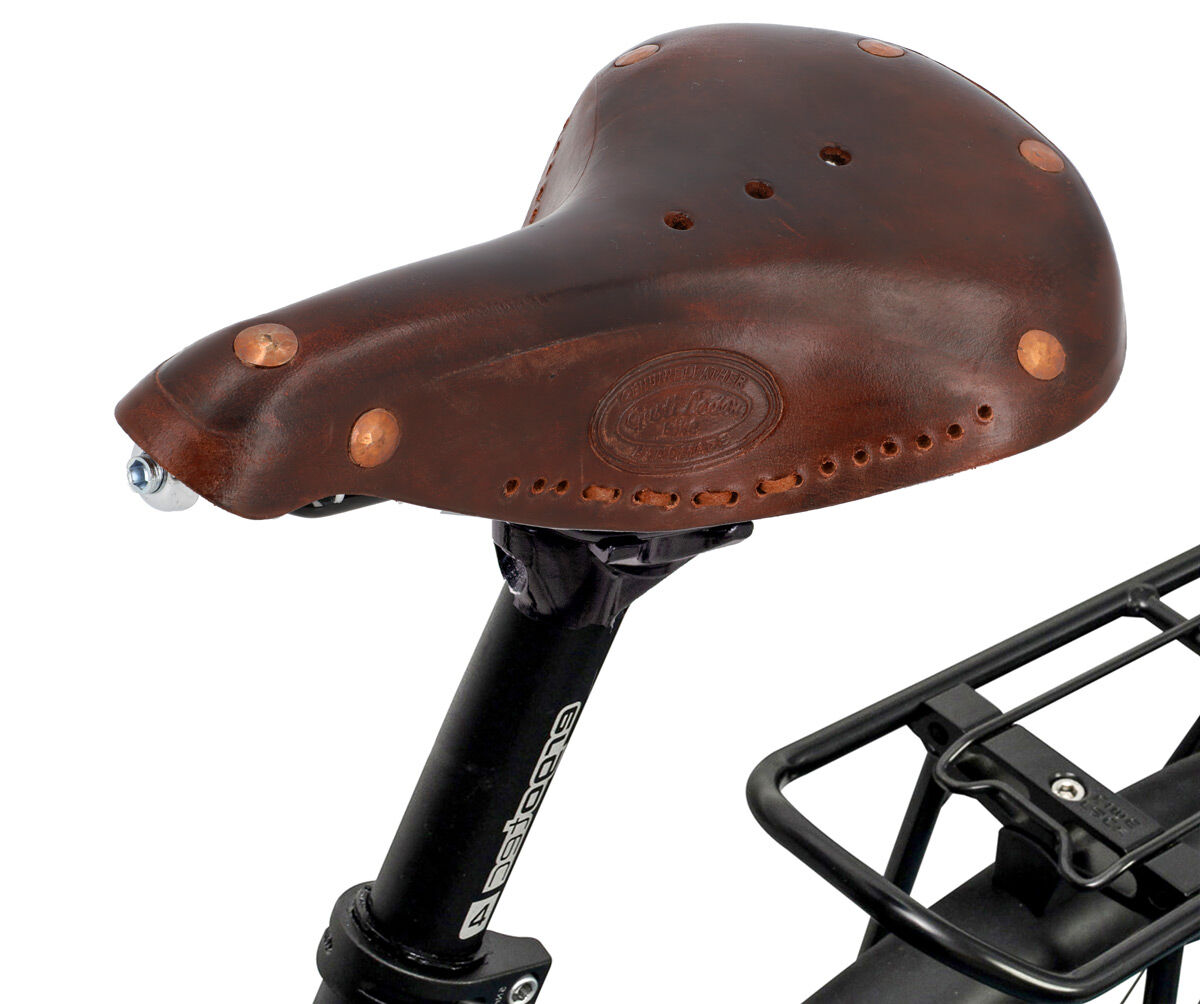 Leather bicycle discount