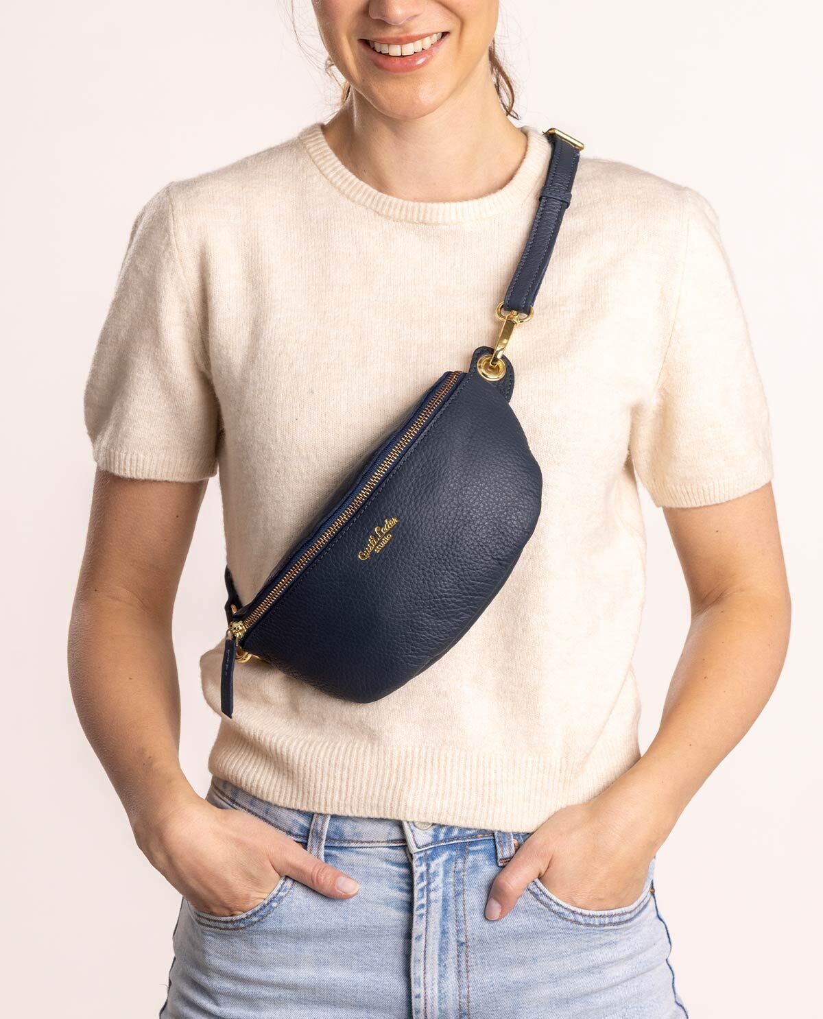 Waist bag womens leather sale