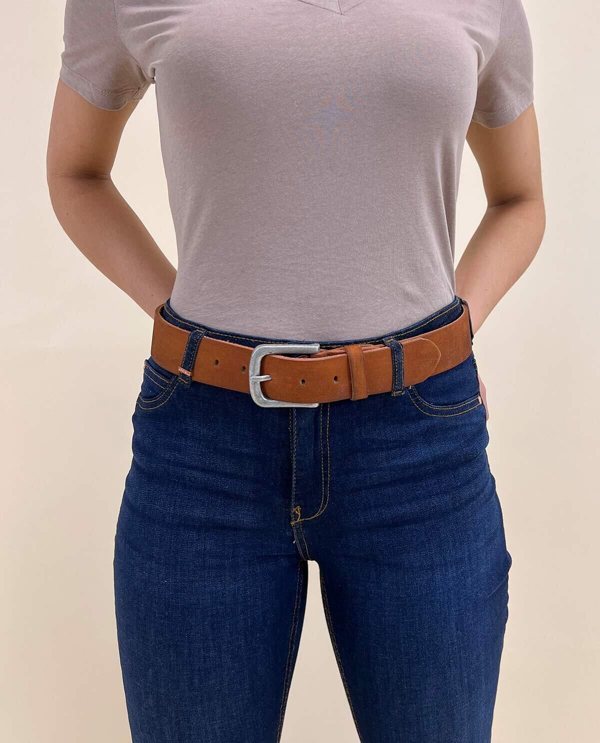 Classic brown leather belt Helge Gusti Leather