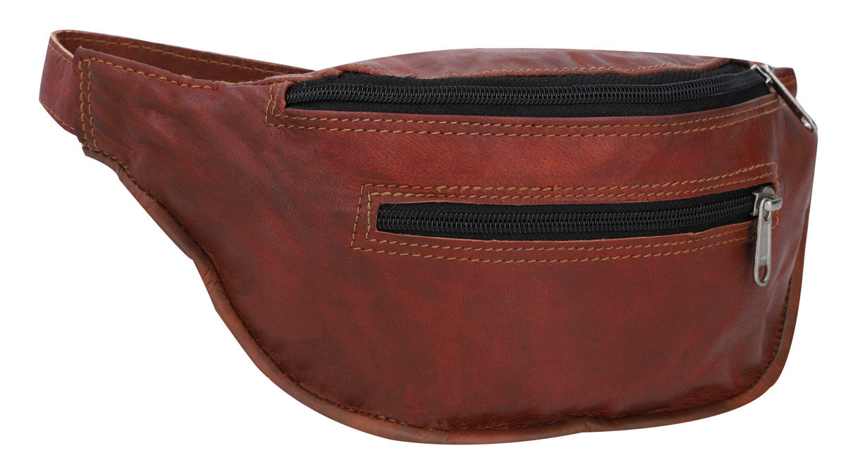 Outlet Gürteltasche - kleinere Lederfehler - leichter Rost - Leder leicht fettig - Fehler im Inn