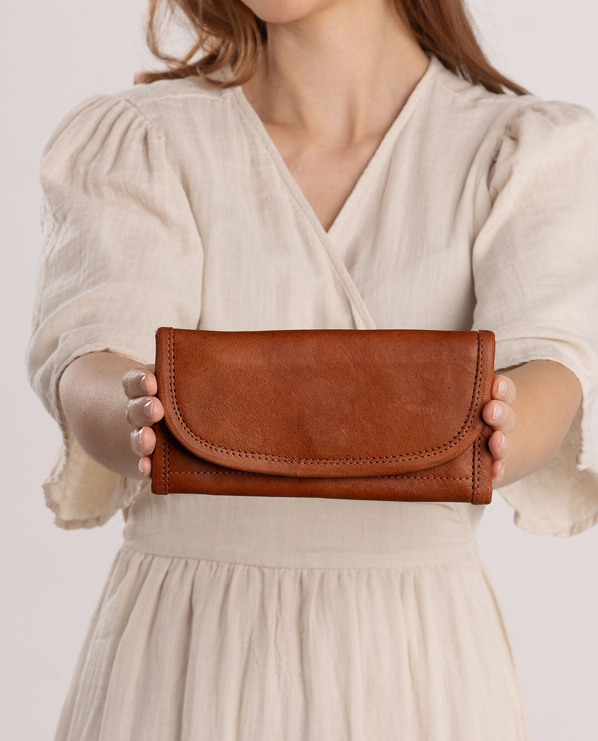 Large leather purse on sale