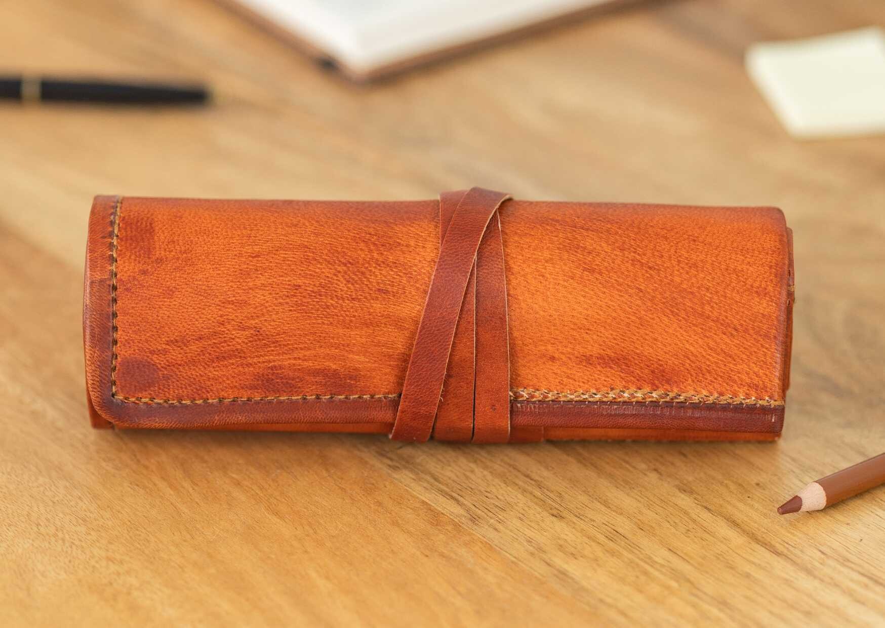 Leather pencil cases best sale