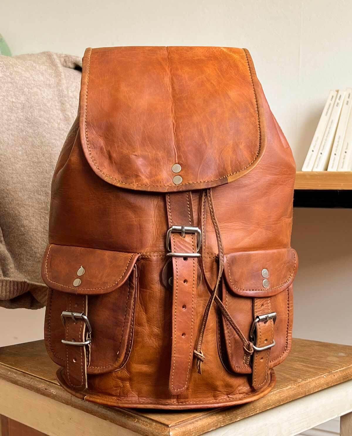 Gary 13 Backpack leather backpack rucksack bag brown leather