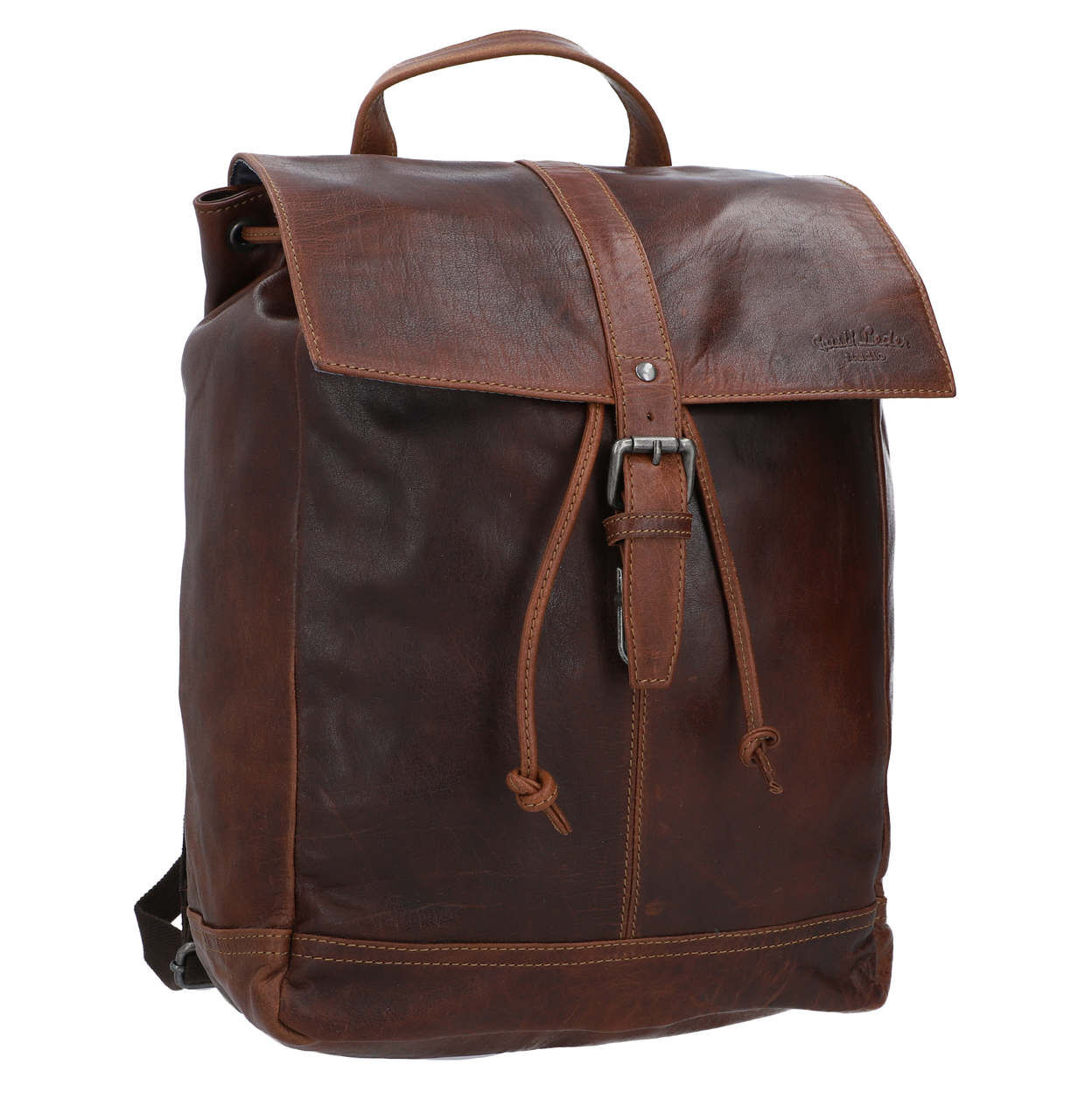 Outlet Rucksack - kleinere Lederfehler - fehlender Verschluss - ansonsten neu – Siehe Video