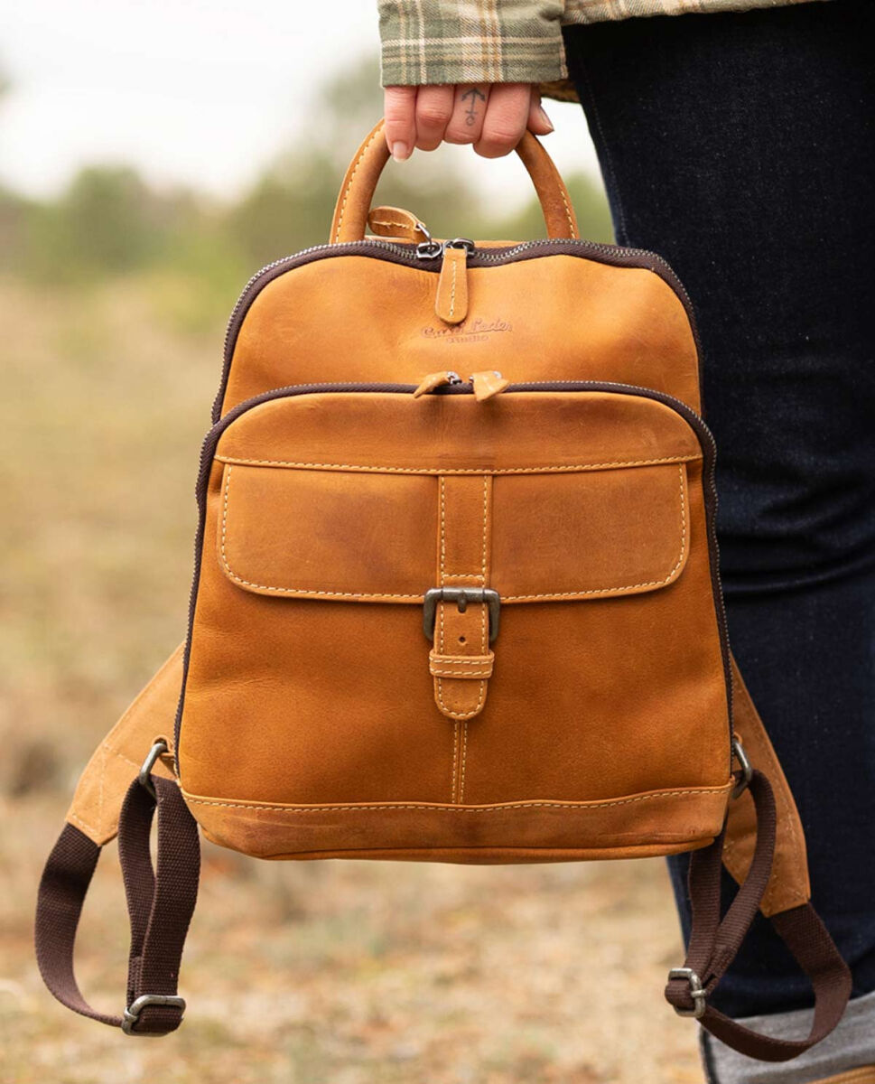 Real leather backpack purse online