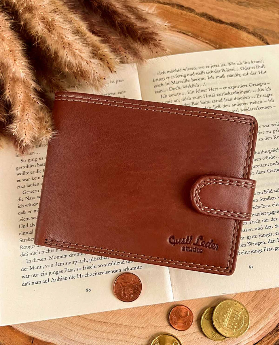 Leather wallets and purses